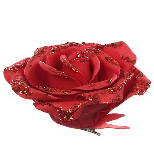 Роза Сияющая 13 см красная, клипса Edelman фото 1