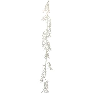 Декоративная ветка Искристая 180 см белая Edelman фото 1