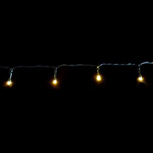 Светодиодная гирлянда Luca на батарейках 3.6 м, 48 экстра теплых белых LED ламп, зеленый ПВХ, таймер, IP44 Edelman фото 2