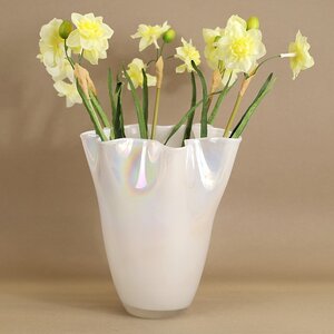 Декоративная ваза Via Drappo 25 см белая EDG фото 3