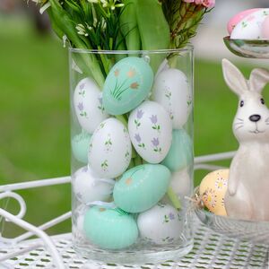 Пасхальные подвески Яйца - Flower Green 6 см, 6 шт Breitner фото 3