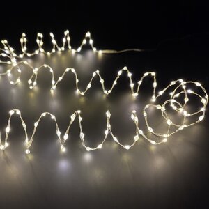 Светодиодная гирлянда Роса Luca Extra Lights 3 м, 180 теплых белых LED ламп, серебряная проволока, IP44 Edelman фото 2
