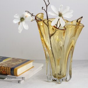 Декоративная ваза Эрменария 27 см янтарная EDG фото 1