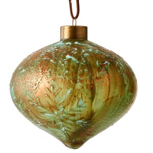 Винтажный елочный шар Мелодия Востока - Тыковка 10 см, стекло Edelman фото 1