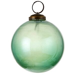 Винтажный елочный шар Морозная Мята 7.5 см, стекло Edelman фото 1