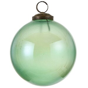 Винтажный елочный шар Морозная Мята, стекло