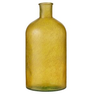 Декоративная бутылка ваза Феличе 28 см желтая Edelman фото 2