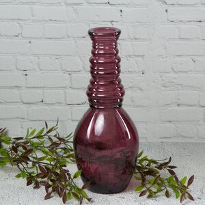 Стеклянная ваза Леди Батори 30 см, малиновая