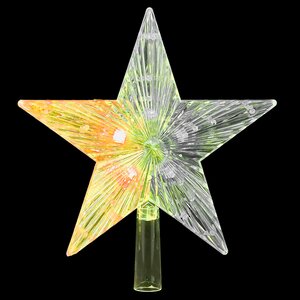 Светящаяся Звезда на елку Цефея 24 см теплая белая на батарейках Edelman фото 1