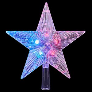 Светящаяся Звезда на елку Цефея 24 см разноцветная с RGB лампами на батарейках Edelman фото 1