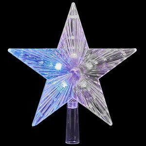 Светящаяся Звезда на елку Цефея 24 см холодная белая на батарейках Edelman фото 1