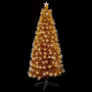 Оптоволоконная золотая елка Роскошное сияние 180 см, ПВХ Edelman фото 1