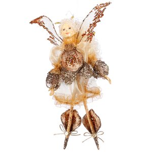 Ёлочное украшение Эльфийка Рози в карамельном наряде 31 см, подвеска Noel Collection (Katherine’s Style) фото 1