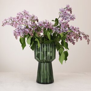 Стеклянная ваза Гильбрен 29 см малахитовая EDG фото 2