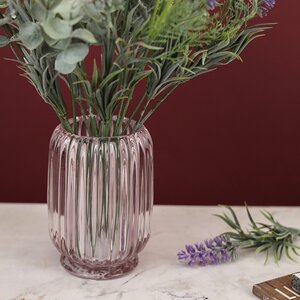 Стеклянная ваза Rozemari 12 см пудрово-розовая EDG фото 2