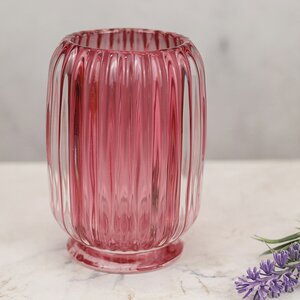 Стеклянная ваза Rozemari 12 см розовая EDG фото 4