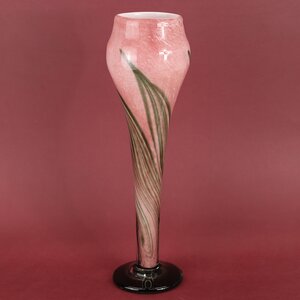 Декоративная ваза Albigono 45 см изумрудно-розовая EDG фото 1