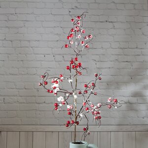 Декоративная ветка с заснеженными ягодами Ягодный Джаз 76 см