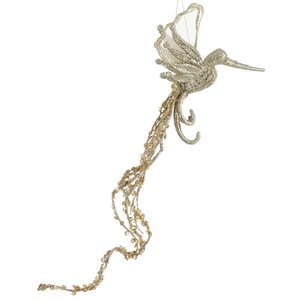Ёлочная игрушка Сверкающая Птица Южных морей 29 см, золотая, подвеска Noel Collection (Katherine’s Style) фото 1