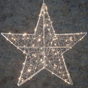 Светодиодное украшение Звезда Герэль 58 см, 120 теплых белых LED ламп, IP44 Edelman фото 1
