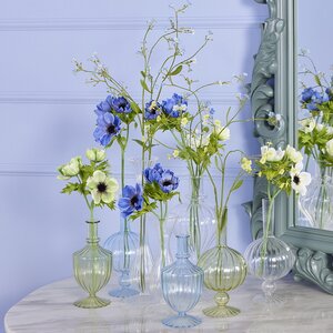 Стеклянная ваза-подсвечник Monofiore 20 см голубая EDG фото 11