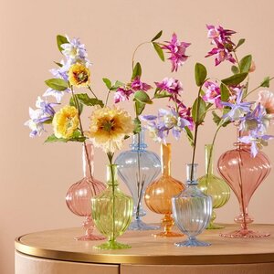 Стеклянная ваза Monofiore 30 см оранжевая EDG фото 7