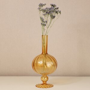 Стеклянная ваза Monofiore 25 см оранжевая EDG фото 2