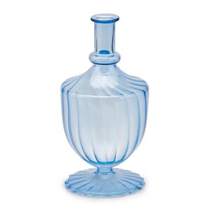 Стеклянная ваза-подсвечник Monofiore 20 см голубая EDG фото 11