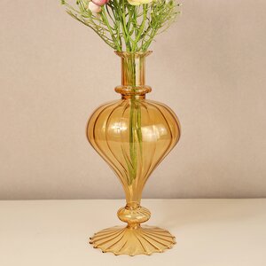 Стеклянная ваза Monofiore 30 см оранжевая EDG фото 1