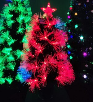 Настольная оптоволоконная елка Полярное Сияние 60 см, ПВХ Edelman фото 2