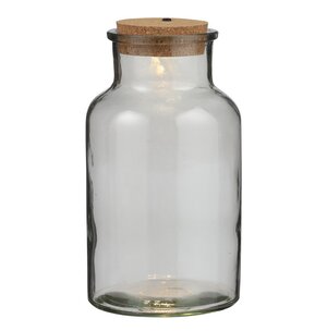 Стеклянная ваза для флорариума и композиций Монтгомери 26 см с подсветкой, на батарейках Edelman фото 1