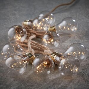 Ретро гирлянда Голденсайд, 10 ламп, теплые белые LED, 3.15 м, IP20 Edelman фото 1