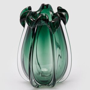 Стеклянная ваза Ferguson 30 см зеленая EDG фото 2