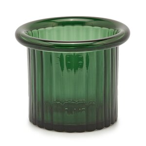 Стеклянный подсвечник Pillar 16 см зеленый EDG фото 5