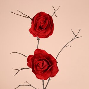 Роза Дейрона Velvet 12 см красная, клипса Edelman фото 3