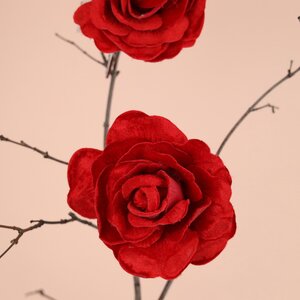Роза Дейрона Velvet 12 см красная, клипса Edelman фото 2