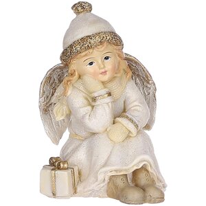 Новогодняя фигурка Christmas Carol: Ангел Сюзи с подарком 11 см