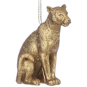 Елочная игрушка Золотые Джунгли: Грациозный Леопард 7 см, подвеска