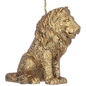 Елочная игрушка Золотые Джунгли: Храбрый Лев 6 см, подвеска