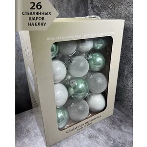 Набор стеклянных шаров Blanchett - Mint Breeze, 5-7 см, 26 шт Edelman фото 4