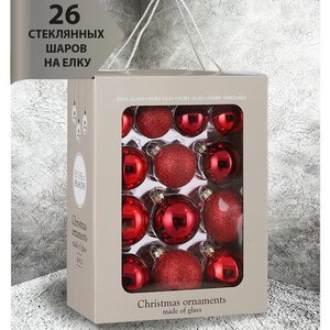 Набор стеклянных шаров Blanchett - Ruby Tango, 5-7 см, 26 шт Edelman фото 4