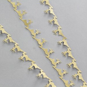 Декоративная клейкая лента Олени - Winter Story 300*4 см золотая Edelman фото 2