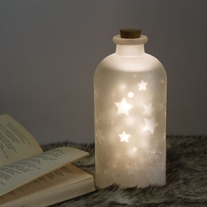 Декоративный светильник Dancing Stars 24 см, теплая белая LED подсветка, на батарейках, стекло Edelman фото 1