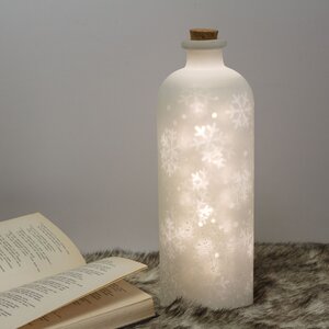 Декоративный светильник Dancing Snowflakes 32 см, теплая белая LED подсветка, на батарейках, стекло, уцененный Edelman фото 2