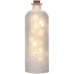 Декоративный светильник Dancing Snowflakes 32 см, теплая белая LED подсветка, на батарейках, стекло Edelman фото 3