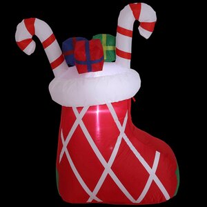 Надувная фигура Носок Санты с подарками - Christmas is coming 122 см с LED подсветкой, IP44 Edelman фото 2