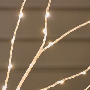 Светодиодное дерево Белая Береза 60 см, 96 теплых белых LED ламп, на батарейках, IP20 Edelman фото 6
