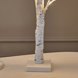 Светодиодное дерево Белая Береза 60 см, 96 теплых белых LED ламп, на батарейках, IP20 Edelman фото 7