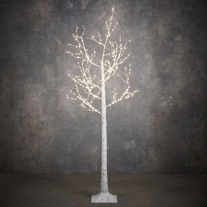 Светодиодное дерево Белая Береза 150 см, 400 теплых белых LED ламп, таймер, IP44 Edelman фото 1