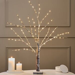 Светодиодное дерево Дивная Онтана 60 см, 96 теплых белых LED ламп, на батарейках, IP20 Edelman фото 1